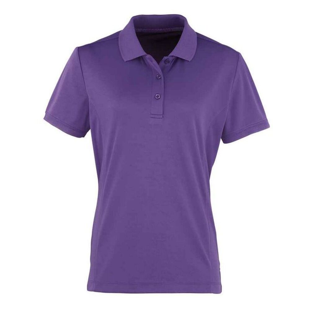 Premier Womens/Ladies Coolchecker Polo Shirt / Purple